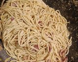 Foto del paso 6 de la receta: Espaguetis al Pesto con Panceta Curada