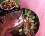 A picture of step 3 of Mom's special paneer salad.