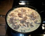 A picture of step 6 of Mike's Garlic Shrimp Alfredo.