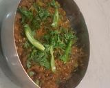 A picture of step 8 of Cooked Eggplant bharta with peas.