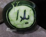 عکس مرحله 3 از دستور حکاکی هندوانه با نوشته یلدا 🍉