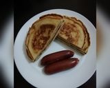 A picture of step 4 of No butter vanilla pancakes.