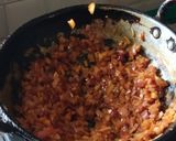 A picture of step 3 of Chettinad Scrambled Egg masala.