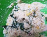 Foto langkah ke 2 dari resep Pepes Tahu Jamur Tiram tanpa telur.
