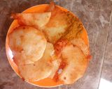 A picture of step 4 of Flour coated fried yam.