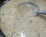 A picture of step 3 of Farfalle creamy pasta.