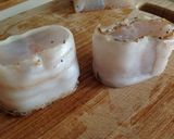 A picture of step 7 of Monkfish with Lardo and Burrata with Chicory Salad.