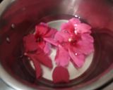 A picture of step 2 of Agua de Jamaica/Jamaica tea.