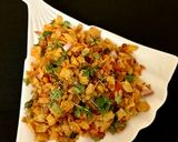 A picture of step 4 of Cornflakes Bhel.