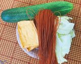 Hình bước làm 1 của món Bún gạo lứt đậu khuôn eatclean