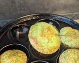A picture of step 2 of Spinach Appam with Beetroot Chutney.