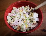 Sonkás káposztasaláta gazdagon recept fázis 4 fotója