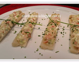 Foto del paso 4 de la receta: Espárragos rellenos de salmón ahumado