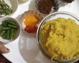 A picture of step 1 of Sweet and sour dal.