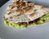 A picture of step 4 of Quesadilla with Guacamole, Ground Beef, and Cream Cheese Spread.