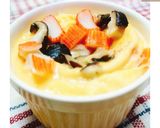 รูปขั้นตอนการทำที่ 6 ของ 🎌🥚🦀ไข่ตุ๋นปูอัดเห็ดหอม - Microwave Steamed Egg