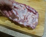 A picture of step 1 of Roast Pork Ribs with Fresh Herb Marinade.