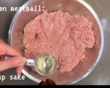 A picture of step 4 of Tsukune No Teriyaki - Chicken meatballs with teriyaki sauce.
