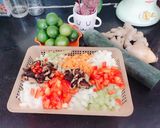 Hình bước làm 1 của món Cơm chiên Keto