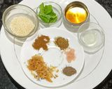 A picture of step 1 of Babugosha / Pear Chaat.