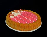 عکس مرحله 21 از دستور کیک روز دختر به سبک کیک تریلیچه و با سس بریلوی صورتی👌😋😍