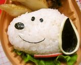 A picture of step 4 of Character Bento: Easy Snoopy Rice Ball.