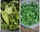 A picture of step 1 of Radish leaves pattour (Mooli ke patte ke pattour).