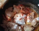 A picture of step 3 of Tinday Gosht.