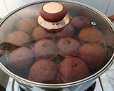 Foto langkah ke 5 dari resep Bolu Kukus Ubi Ungu Vla Keju.
