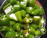 A picture of step 2 of Green chilli sauce.