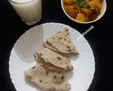 A picture of step 8 of Sorghum flatbreads with Potato onion Sabzi.