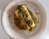 Foto del paso 10 de la receta: Puerros confitados con panceta y pesto de rúcula y pistachos