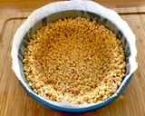 A picture of step 2 of Puffed Rice and Almond Tart with Tropical Fruit Cream.