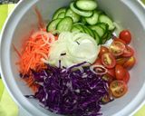 Hình bước làm 1 của món Salad bò ngũ sắc