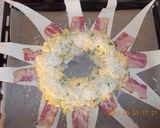 Sajtos-tojásos-baconös tésztakoszorú recept fázis 16 fotója