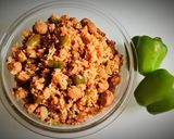 कॅप्सिकम सोया शेजवान राईस (capsicum soya schezwan rice in marathi) रेसिपी स्टेप 4 फोटो 