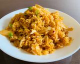 A picture of step 5 of Kimchi Fried Rice.
