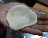 A picture of step 3 of Aloo Kachori.