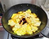 蔥燒豆腐炒蛋(簡單料理）的食譜步驟7照片
