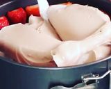 A picture of step 2 of Chocolate strawberry mousse cake🍓🎂.