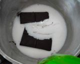 Foto langkah ke 4 dari resep Burnt Cheese Cake coklat ganache.