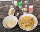 Foto del paso 1 de la receta: Macarrones con Soja texturizada a la mostaza (Trampantojo macarrones a la carbonara)