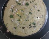 A picture of step 7 of Moong sprout dosa.