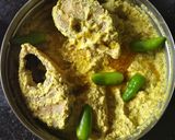 A picture of step 2 of Ilish Bhape.
