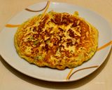 Foto del paso 4 de la receta Tortilla de merluza y calabacín con un toque de perejil - Apto para personas con diabetes