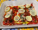 Une image de l'étape 10 de Saumon au poivron rouge, aneth et citron.