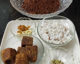 A picture of step 1 of Coconut jaggery ladoo.