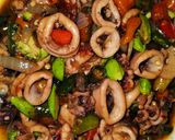 Foto langkah ke 4 dari resep Tumis cumi pete.