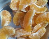A picture of step 1 of Orange Halwa.