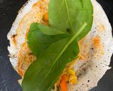 A picture of step 3 of Dosa noodle wrap.